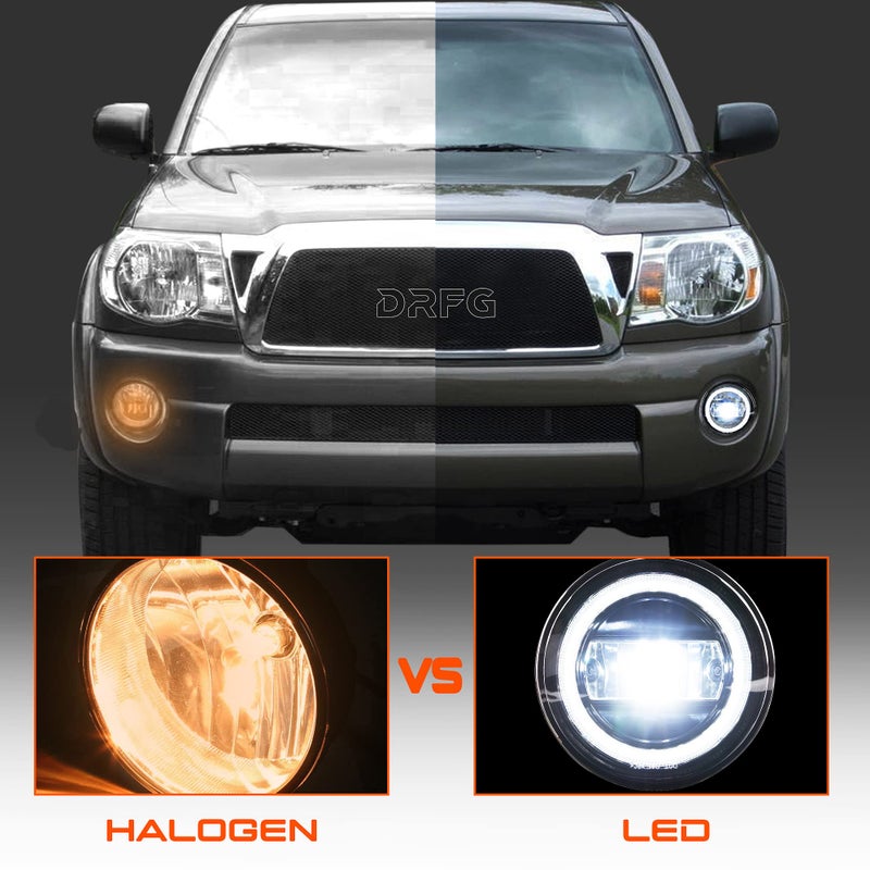 DRFG LED Fog Light Assembly with DRL for Tacoma 2005-2011/ Tundra 2007-2012/ Solara 2004-2006, Bumper Driving Fog lamp Plug and Play 2Pcs Fog Lights - Image 5